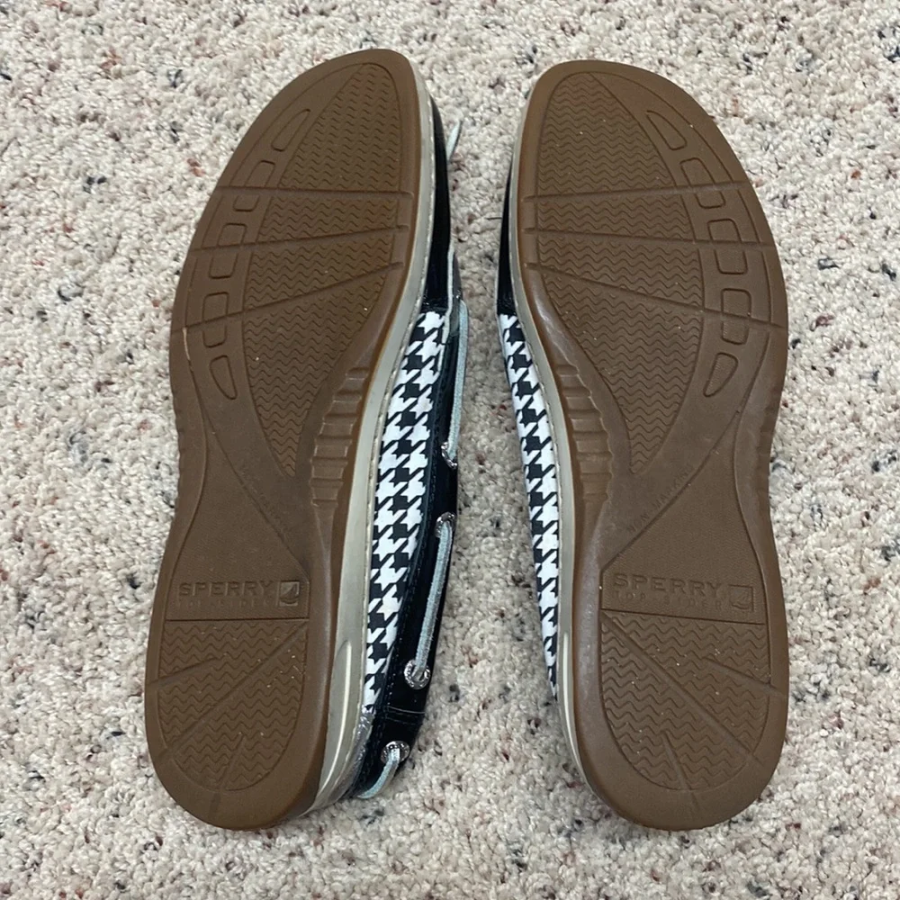 Sperry womens boat shoes- houndstooth with patent leather, size 8 - Picture 5 of 5